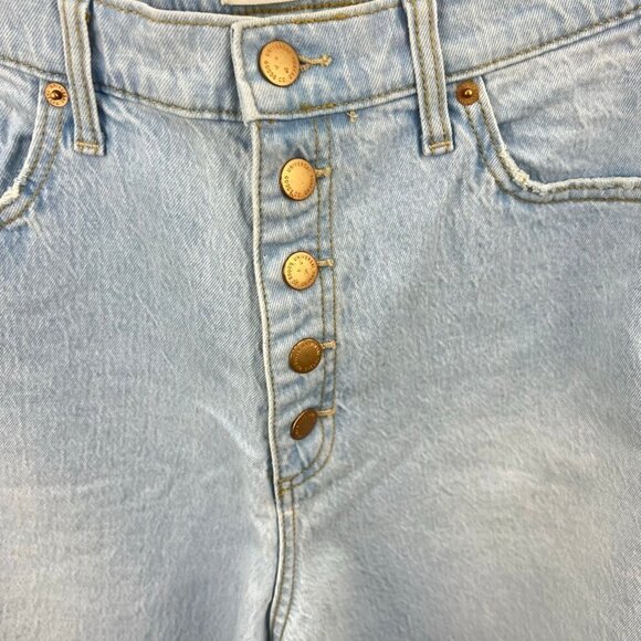 Universal Thread Vintage Straight Stretch Button Fly Jeans Size 14 Ankle Length - Picture 6 of 13